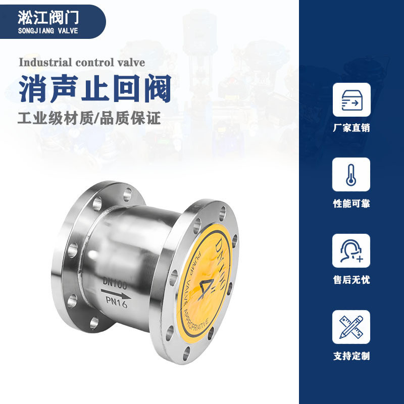 法兰止回阀HC41X-16P抛光不锈钢生活用水泵房管道立式单向逆止阀