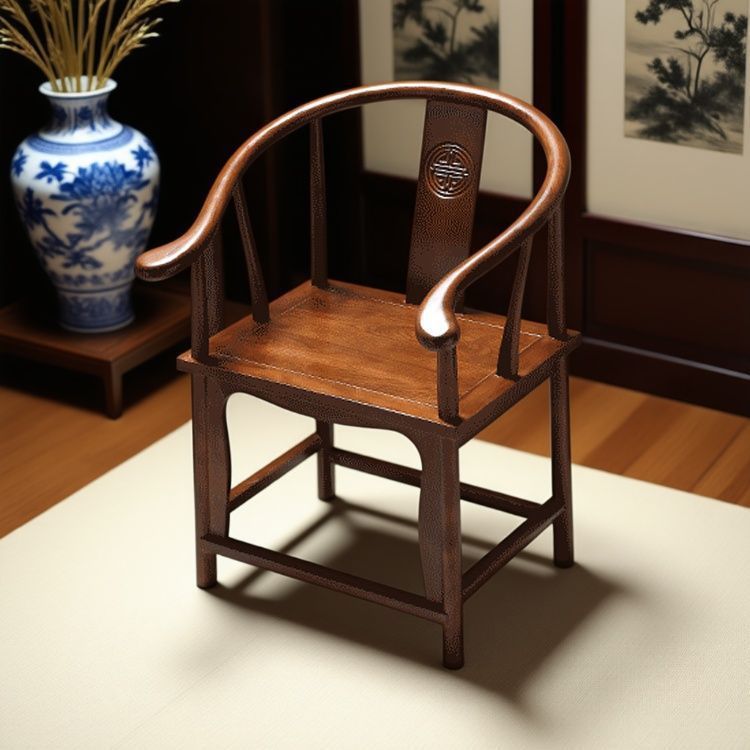 仿古风实木椅子围椅圈椅三件套带扶手椅子靠背椅太师椅豪华官帽椅