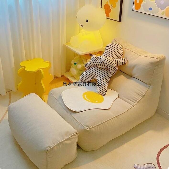 懒人沙发豆袋卧室小型单人榻榻米坐垫可躺可睡阳台网红地上小沙发