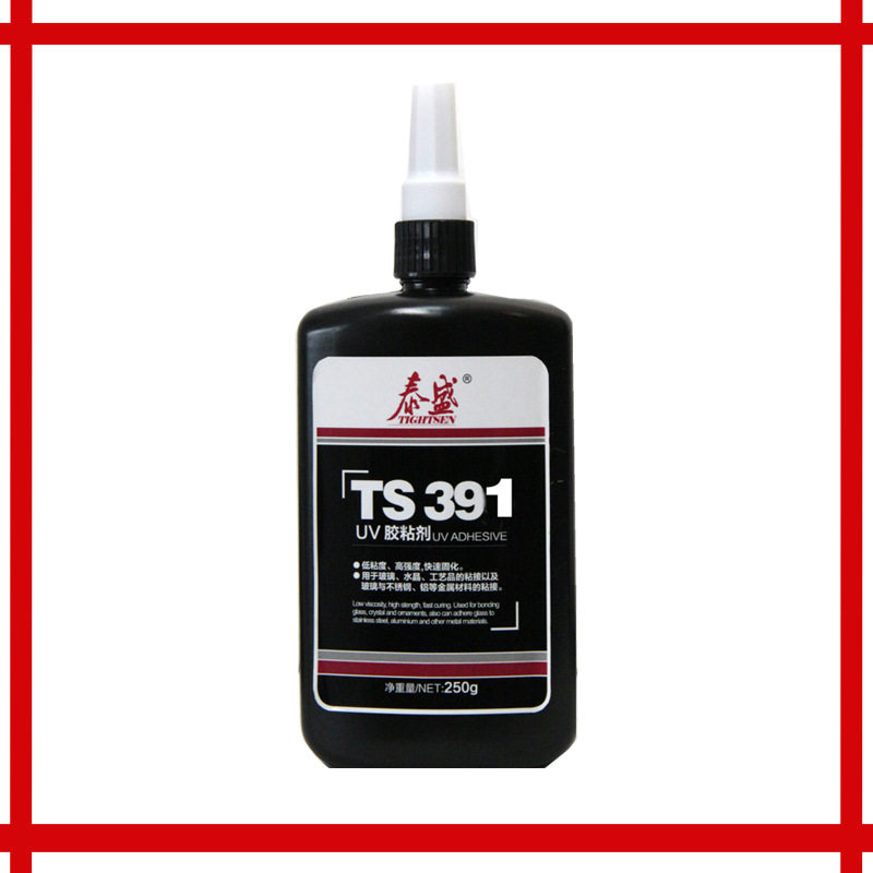 泰盛TS393UV胶专业胶水粘玻璃金属万能胶胶粘剂uv胶250ml