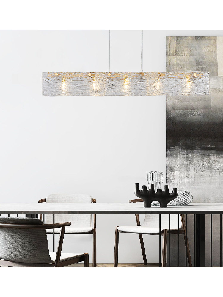 轻奢餐厅吊灯后现代简约设计师个性创意吧台玻璃灯具(含光源)