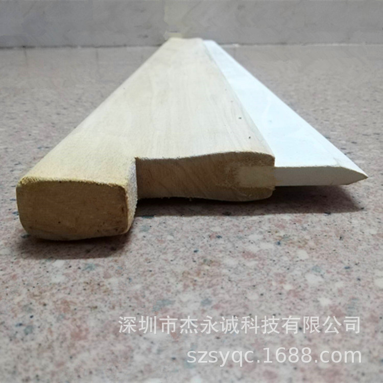 木柄水性刮刀 50*8尖口胶浆刮板 丝印印花刮胶1米 耐磨白色硬75度