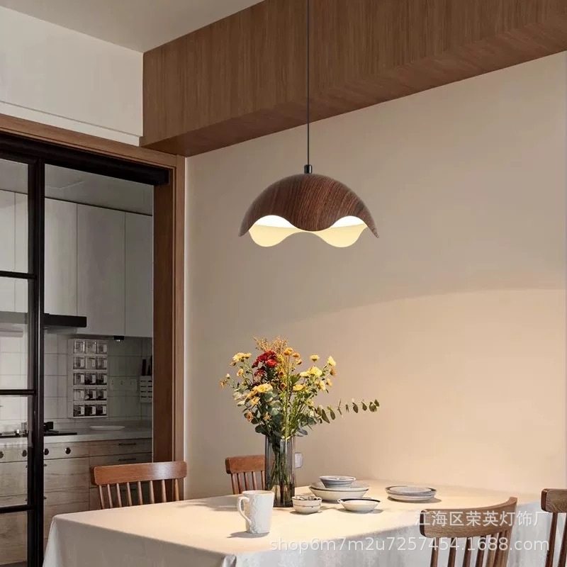 北欧设计师复古胡桃木色单头三头餐厅茶室吊灯吧台灯卧室床头吊灯,电子元器件市场,电线扎带/束线带,淘宝优惠券,粉丝福利购,淘宝优惠卷