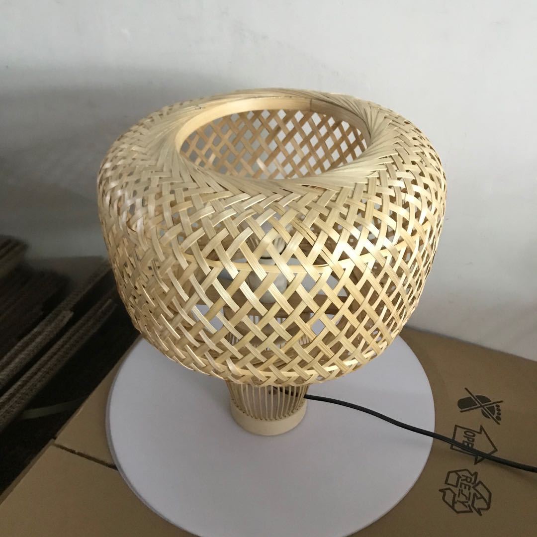 新中式茶室餐厅网咖竹编竹艺藤编吊灯手工编织竹篾灯笼台灯民宿灯