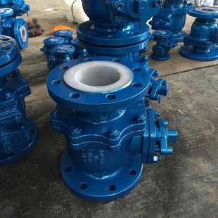 法兰球阀 Q341PO化工专用防腐蚀阀门 Q341PO 16P涡轮法兰衬氟球阀