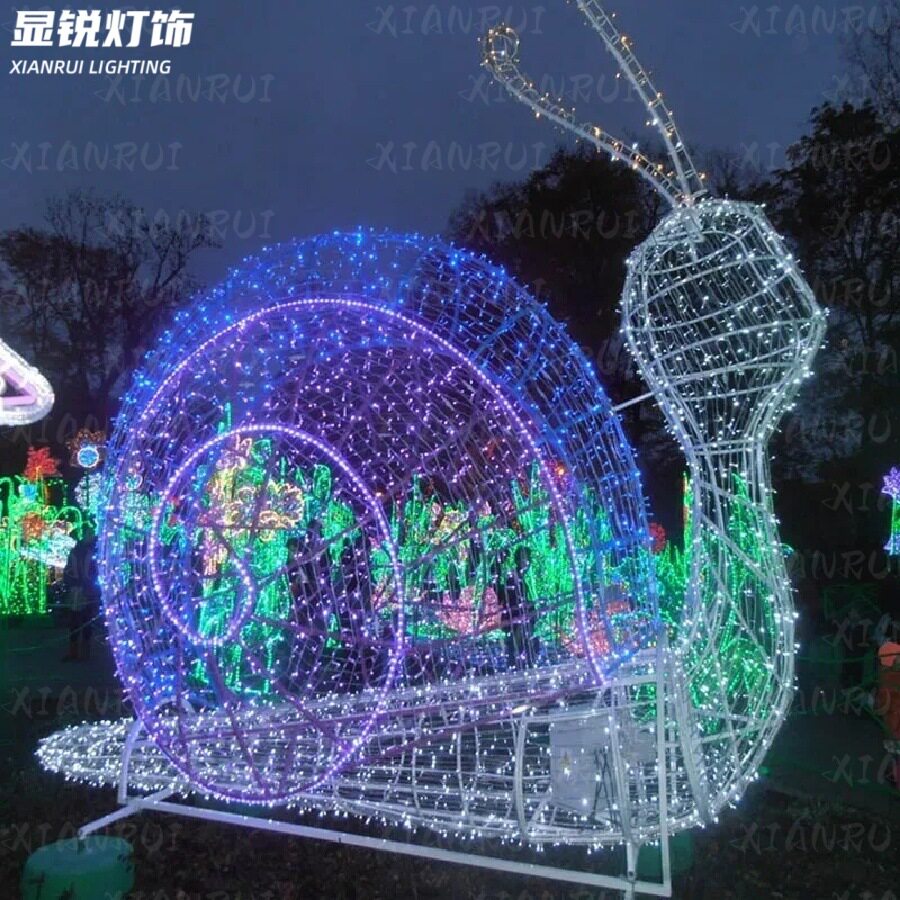 LED昆虫仿真灯具造型蜗牛模型户外防水装饰景观灯小品工艺摆件