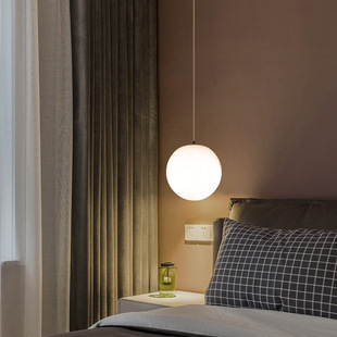 西班牙云石床头小吊灯轻奢极简现代长线吊灯北欧单头吧台长排灯具