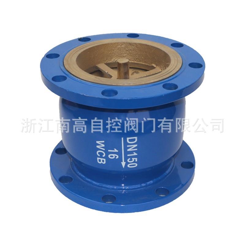 防倒流不锈钢/球墨铸铁/铸钢法兰消声式止回阀HC41X