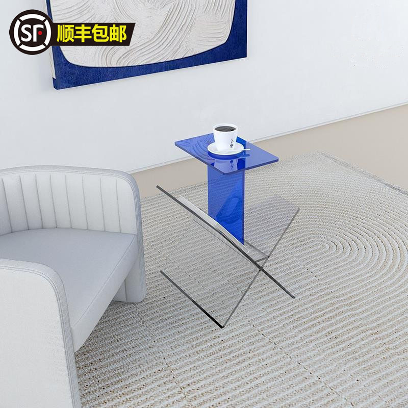 设计师亚克力小边几创意小户型杂志收纳角几网红艺术轻奢咖啡桌子,电子元器件市场,电线扎带/束线带,淘宝优惠券,粉丝福利购,淘宝优惠卷