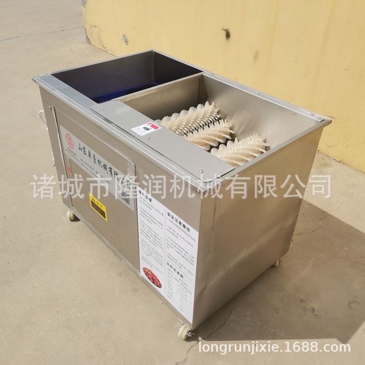 商用智能洗虾机 仿人工软毛刷小龙虾清洗机效果好 厂家供货