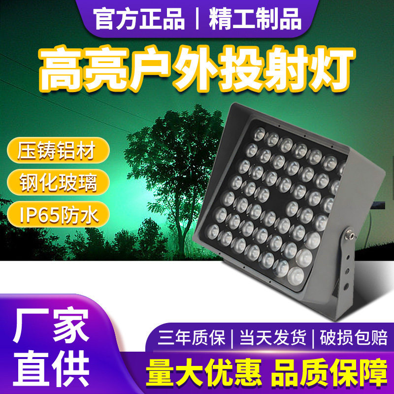 园林绿化景观LED七彩照树灯投射灯户外外墙防水绿光投光灯草坪灯