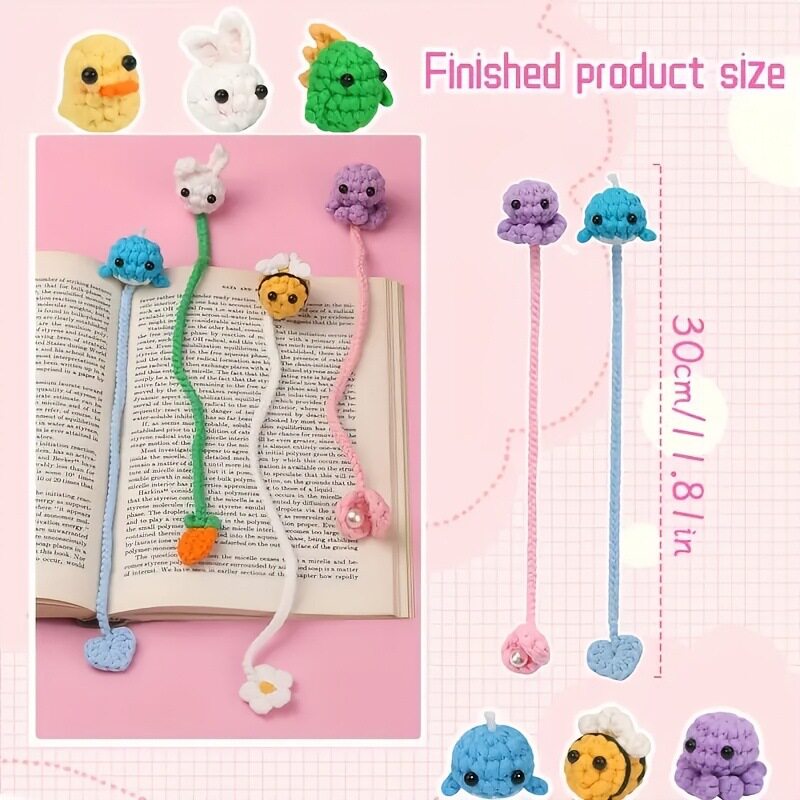 Office School Supplies 书签可爱兔子鲸鱼小鸡章鱼