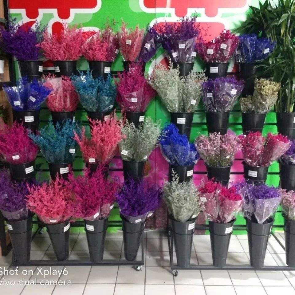 大号花店铁艺多层展示架带桶