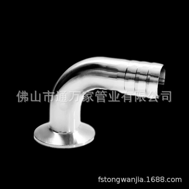 304不锈钢90度快装皮管弯头卫生级卡箍软管水嘴格林弯管