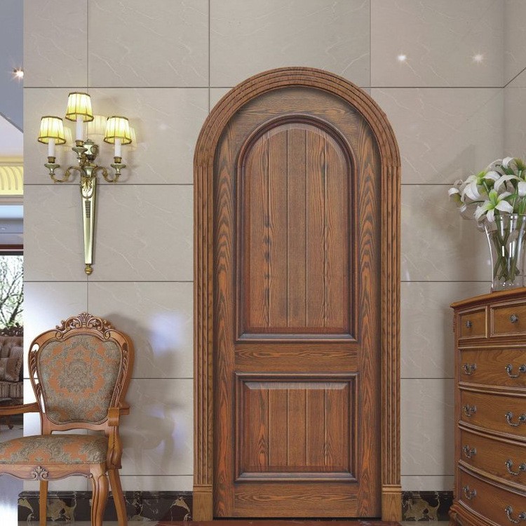 南京厂家欧式实木橱窗门直销拱形门圆弧门木门弧形实木入户门