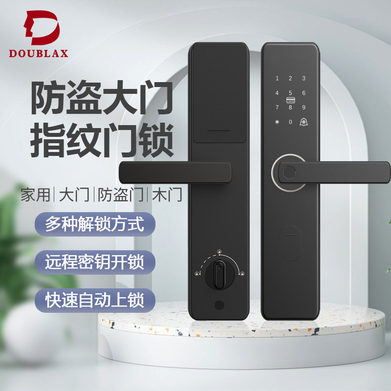 双力仕入户门指纹密码智能锁