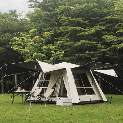 Stoic黑胶屋脊速开自动帐篷户外露营防雨防晒双层帐篷野营装备批