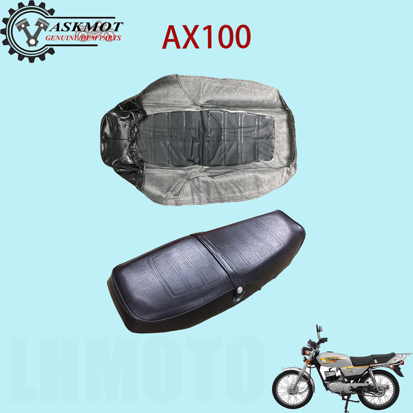 摩托车座套适用于铃木ax100车座皮革车座套皮垫高质量坐垫