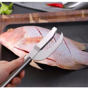 不锈钢刮鱼鳞器鱼鳞刨刮鳞器去鱼鳞神器打鳞刷子家用剖鱼肚刀子