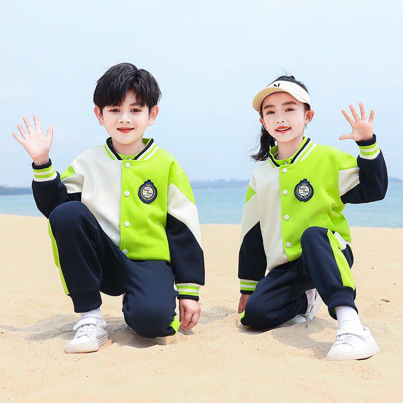 速发小学生校服学套风春秋款三件运新款班服院动服幼儿园园服演出