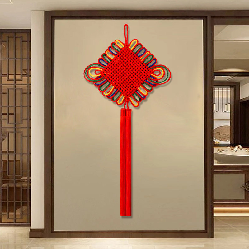 速发手年中国结挂织客厅玄关吉祥挂饰新工编件进门如意结202新款