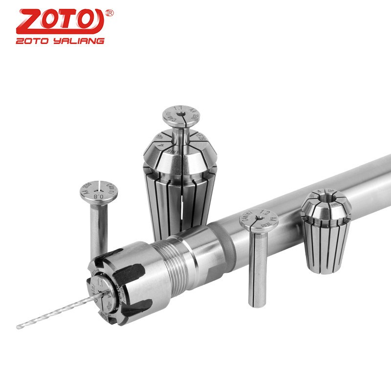 速发zo 微小径夹头0精度钻头高.5mm~2.5mm弹簧弹钻迷你减径筒夹性