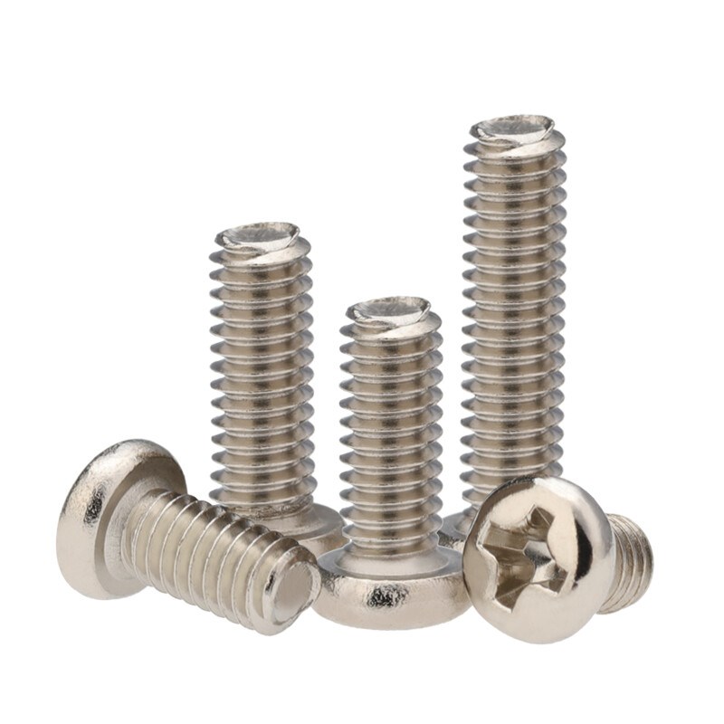 速发镀镍十字圆1螺丝盘头X脑固态小螺丝M头M2-M5X2.5电8X0