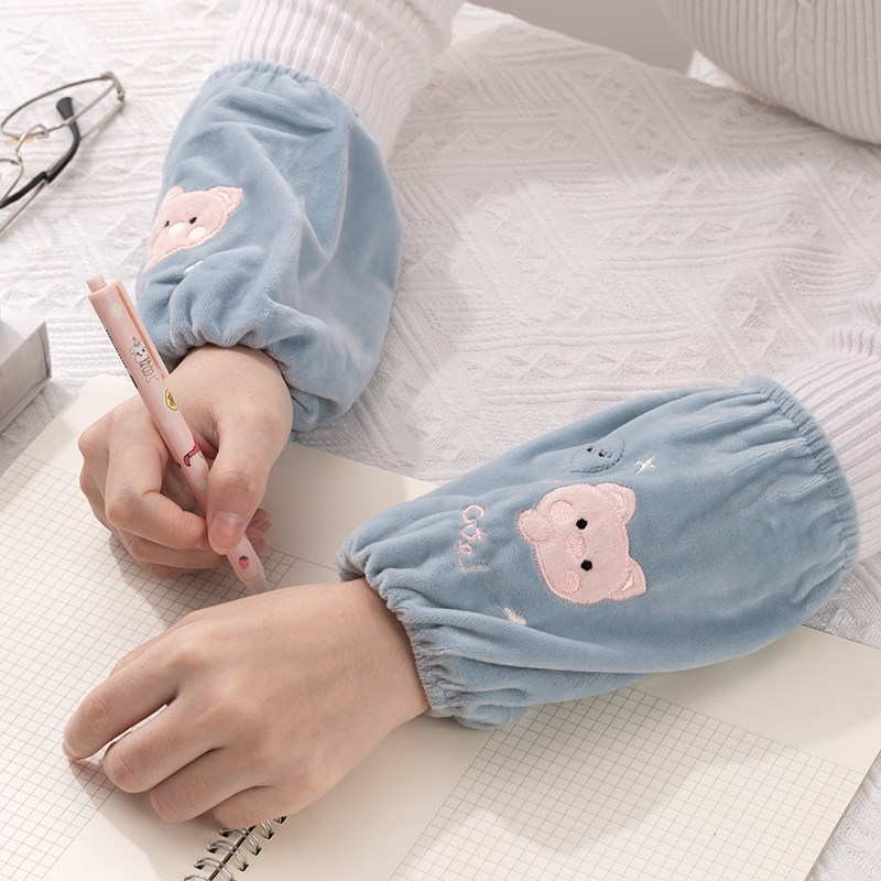 速发短款袖套秋冬季护袖长人成款防污作公工办套袖学生手套袖头