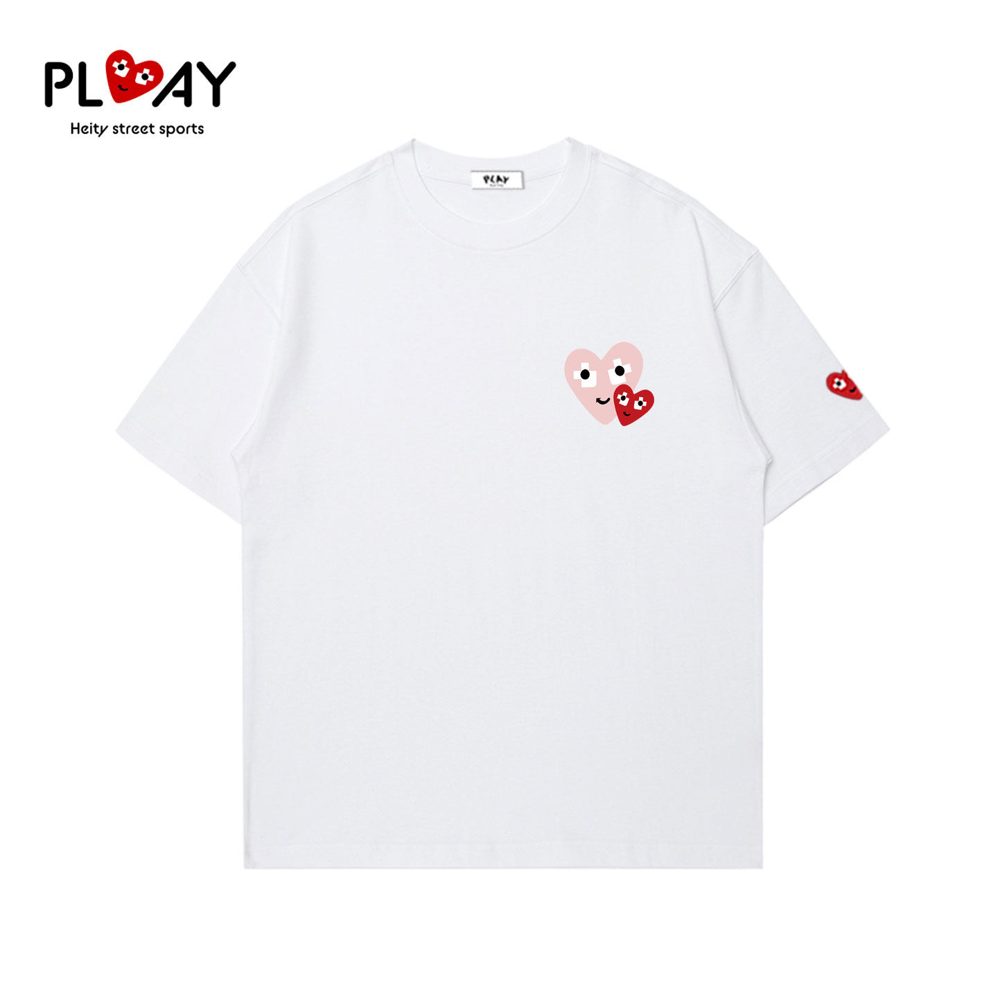 PLAYHEITY夏季情侣宽松短袖T恤