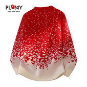 PLAY 复古扎染渐变毛衣情侣加厚保暖本命年针织衫 HEITY 官方美式