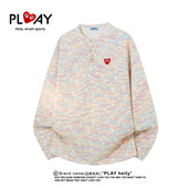 PLAY T恤男女休闲上衣 彩虹扎染中性亨利领长袖 HEITY 官方潮牌新款