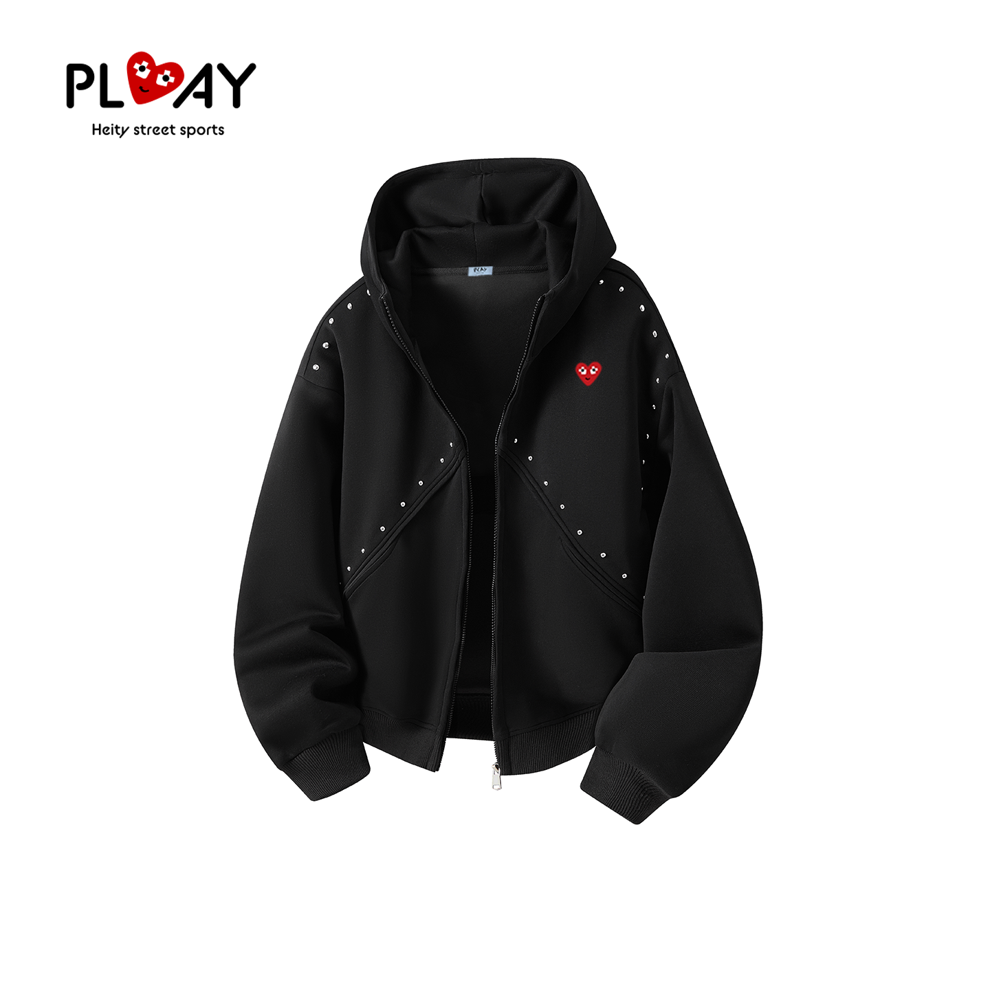 PLAYHEITY秋季男女百搭开衫卫衣