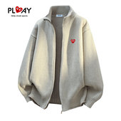 PLAY 潮保暖宽松男女外套 秋冬慵懒风立领时尚 HEITY 官方针织开衫