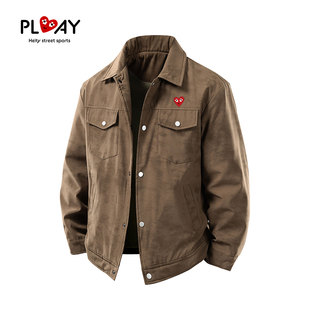 美式 PLAY 新款 官方夹克秋季 复古男女翻领休闲百搭情侣外套 HEITY