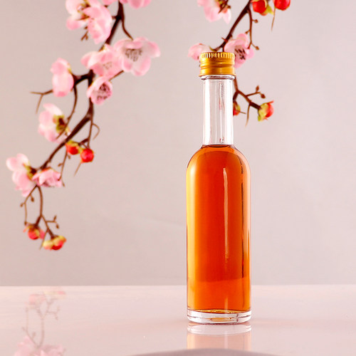 50ml小酒瓶果酒分装瓶玫瑰花酒小号瓶葡萄酒瓶玻璃瓶密封饮料瓶