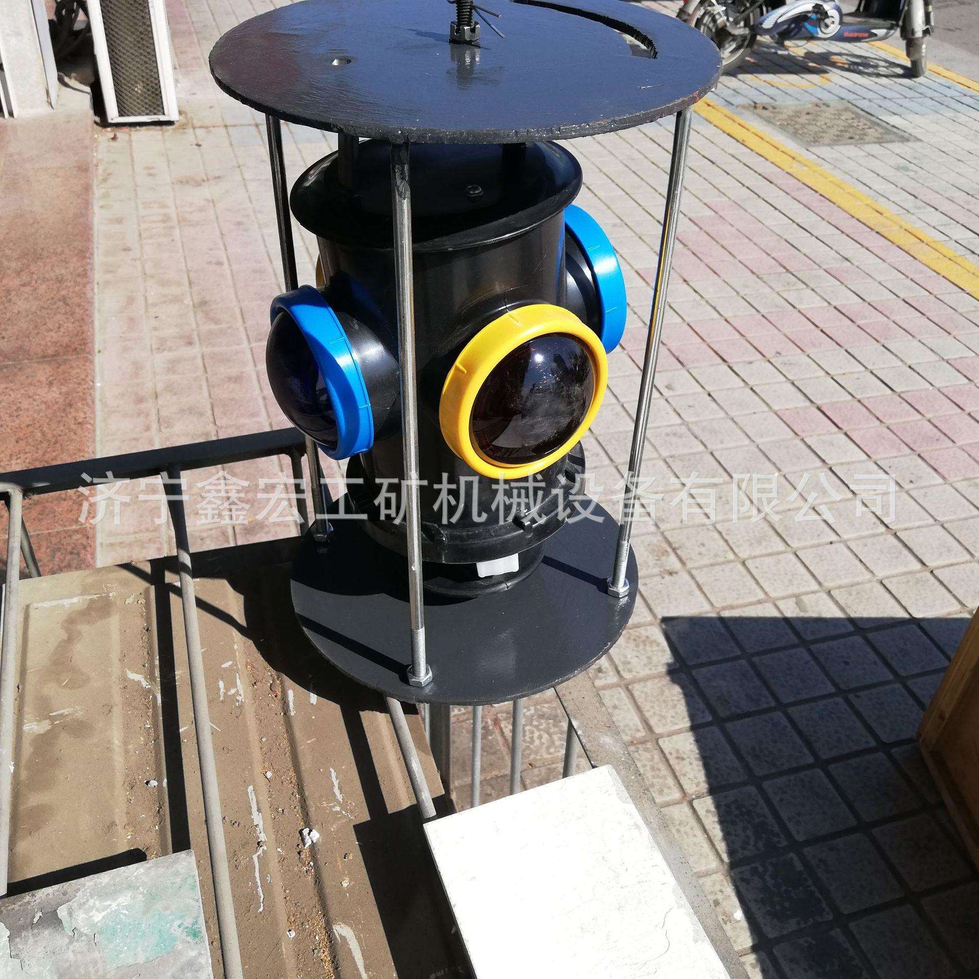 立式扳道器太阳能信号灯道岔蓝黄脱轨器指示灯太阳能铁路信号灯