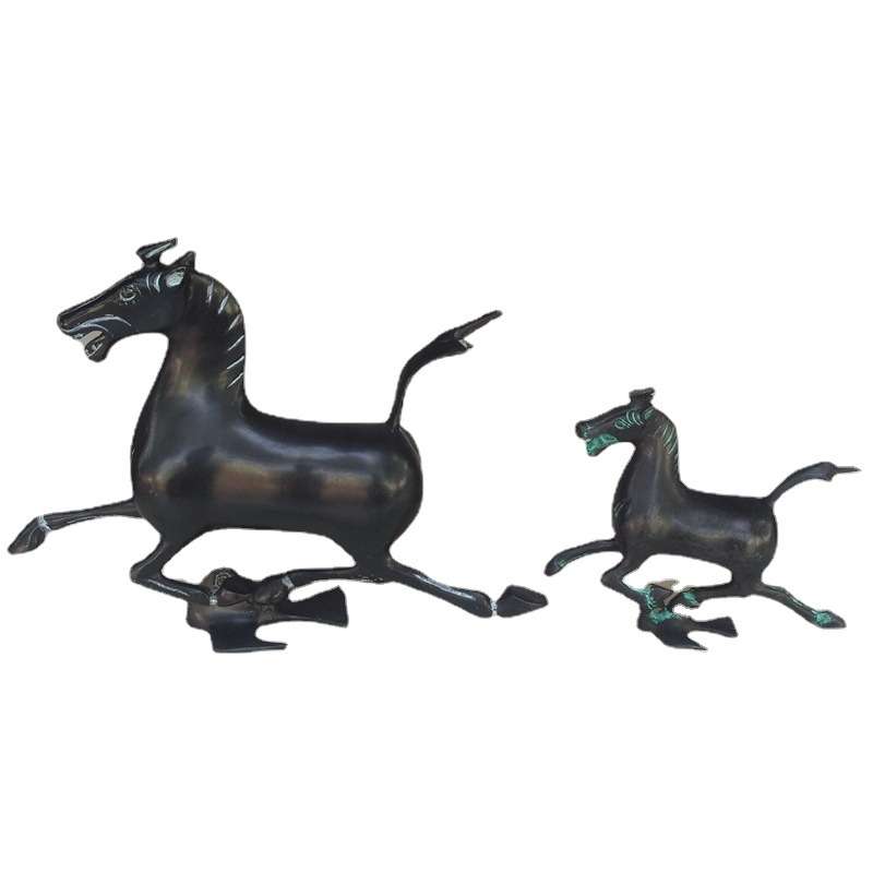古董古玩回流仿古青铜器家居装饰做旧电影道具铜马踏飞燕摆件