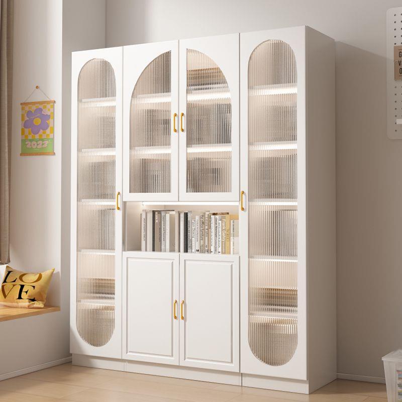 书架书橱实木客厅儿童书柜玻璃门收纳储物柜防尘组合生态板落地子