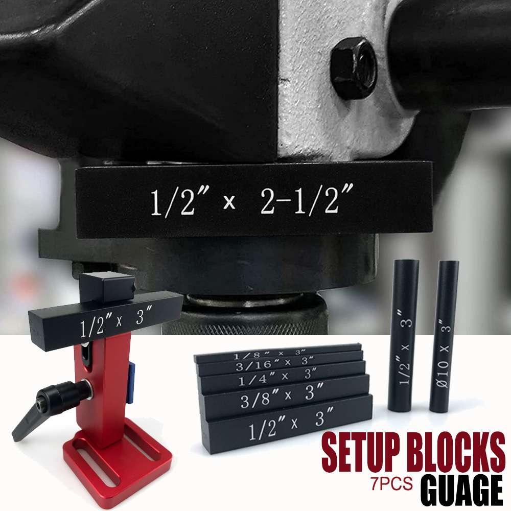 7件套台锯测量块 设置块高度规套件Setup Blocks guage平垫块量块