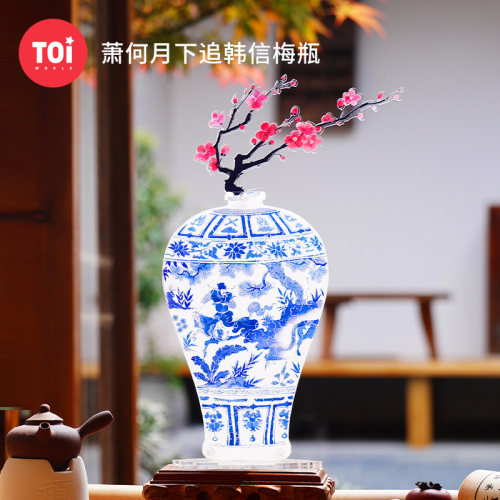 TOI图益拼图萧何月下追韩信梅瓶