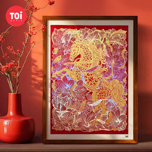 TOI图益拼图马年diy装饰马跃新程