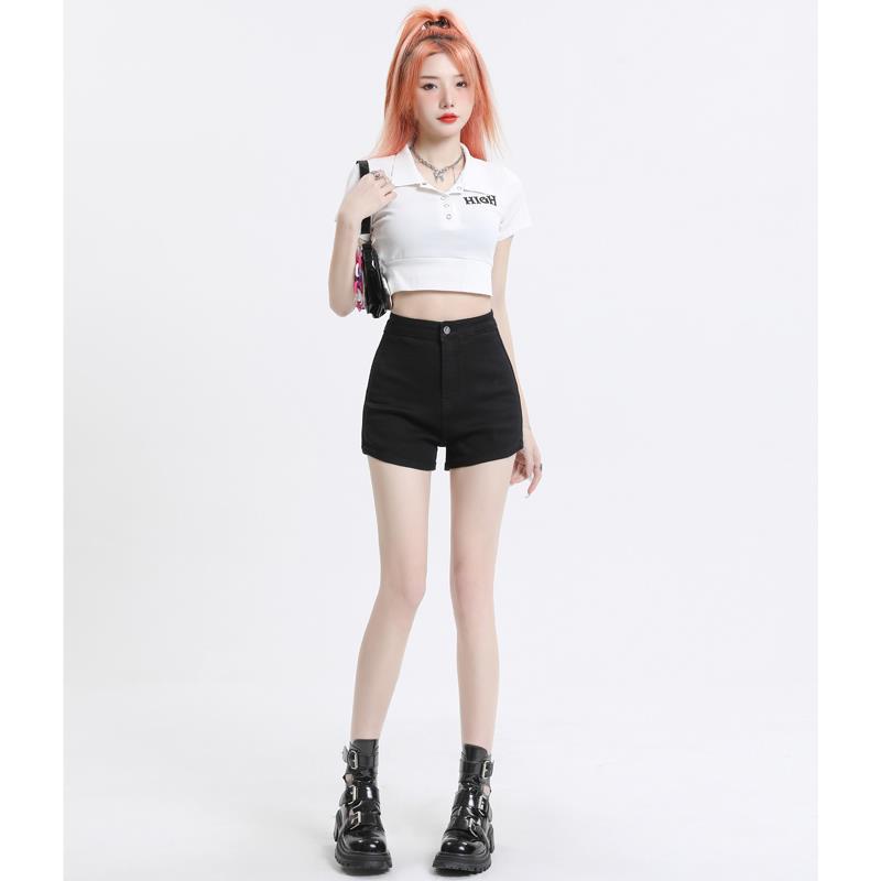 ZSFA高腰牛仔短裤女清凉百搭显瘦修身弹力御姐斩男穿搭吸睛热裤潮