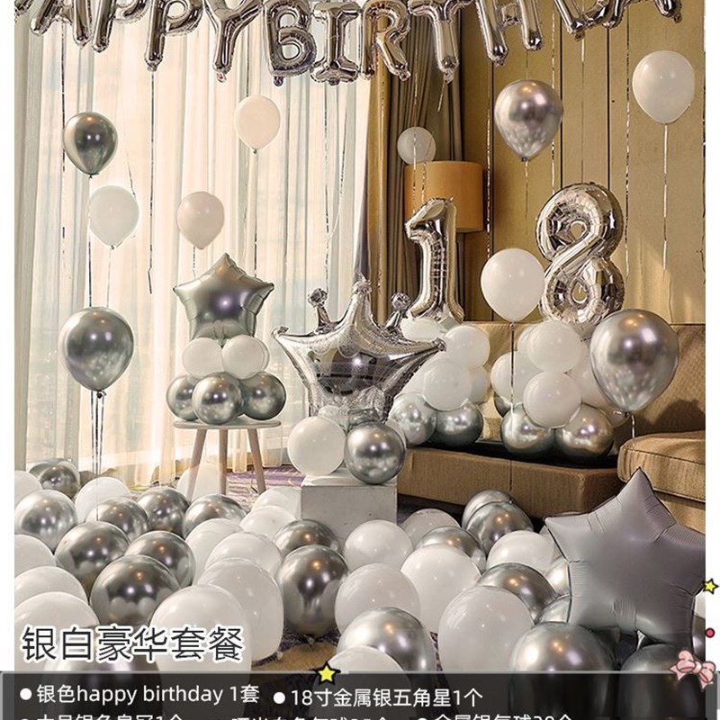 极速Birthday balloon party scenes decorateM the background w