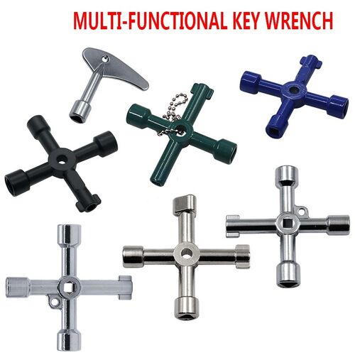 新品Universal Multi-function 4-way TriangulaOr Wrench, Suita