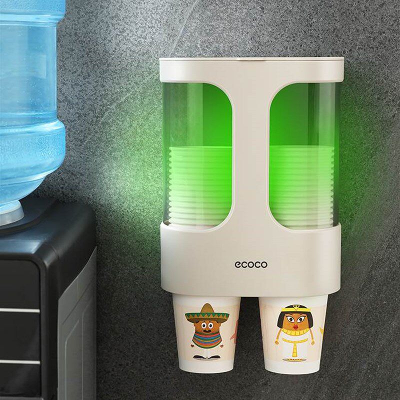 极速纸杯架取杯架放m一次性杯子水杯收纳神器饮水机自动落杯器置