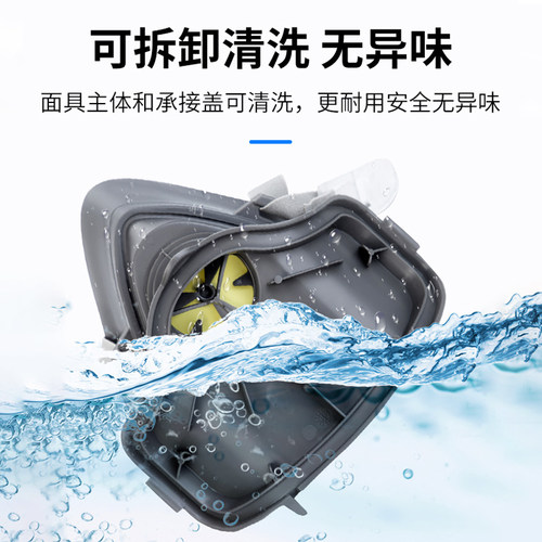 新品防尘口罩防工业粉灰尘打磨煤矿口鼻罩透气M可清洗口覃3200防