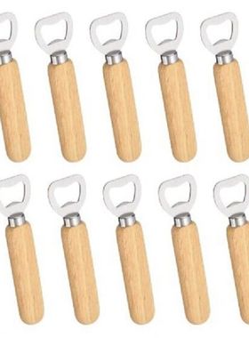极速10PcsSet Bartender Bottle Opener Rubber Wood HVandheld W