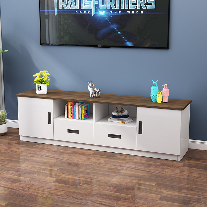 极速实木a电视柜简约小户型白色储物柜地柜矮款卧室高款电视柜现