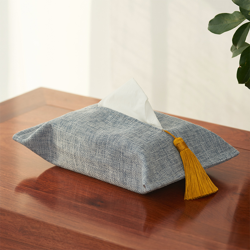 极速中式纸e巾盒抽客厅车载创意纸巾套新中式布艺抽纸袋简约客厅