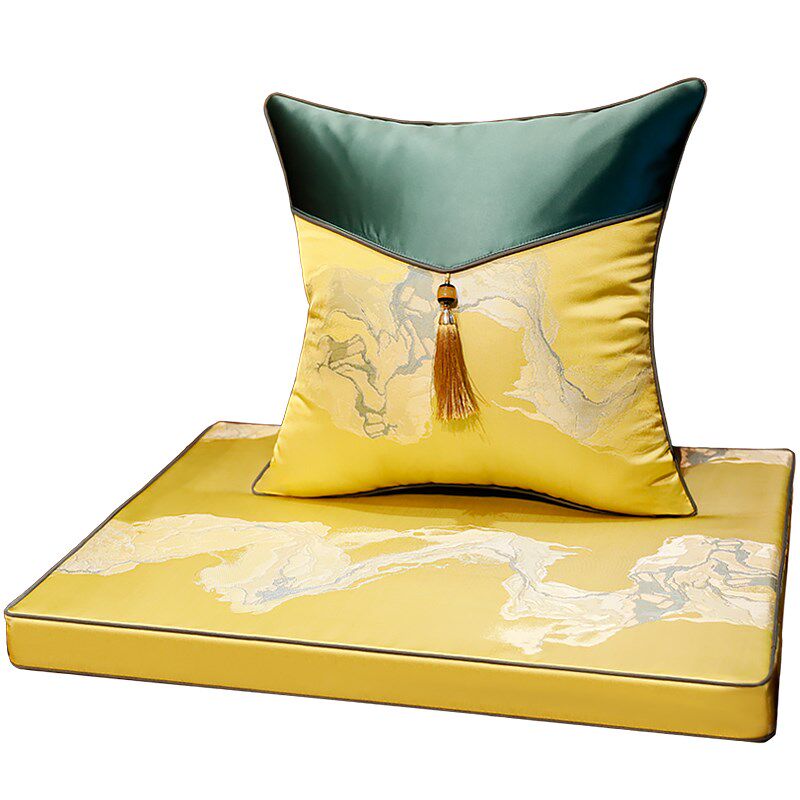 新品新中式实木沙发坐垫带靠w背红木家具罗汉床垫子五件套现代四